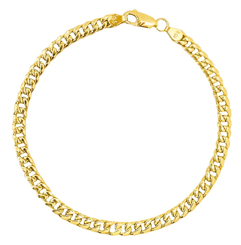 10K YELLOW GOLD MIAMI CUBAN BRACELET -4.5MM