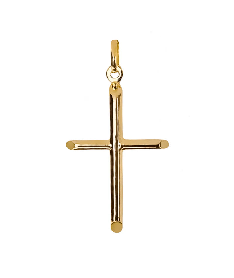 14K YELLOW GOLD TUBE ESSENTIAL CROSS