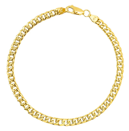 10K YELLOW GOLD MIAMI CUBAN BRACELET -4.5MM